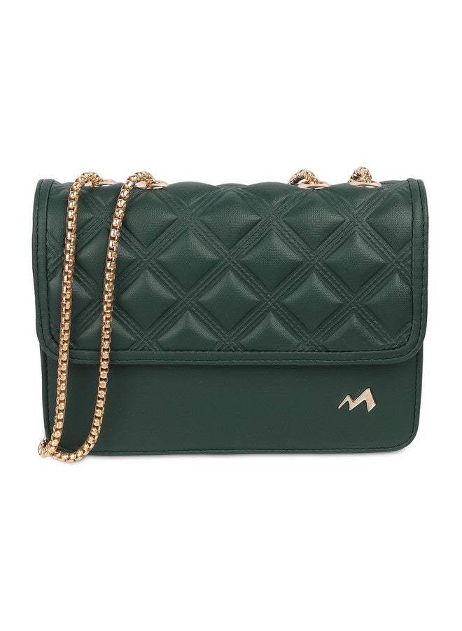 Metro Women Green Sling Bag (66-321) - Image 1