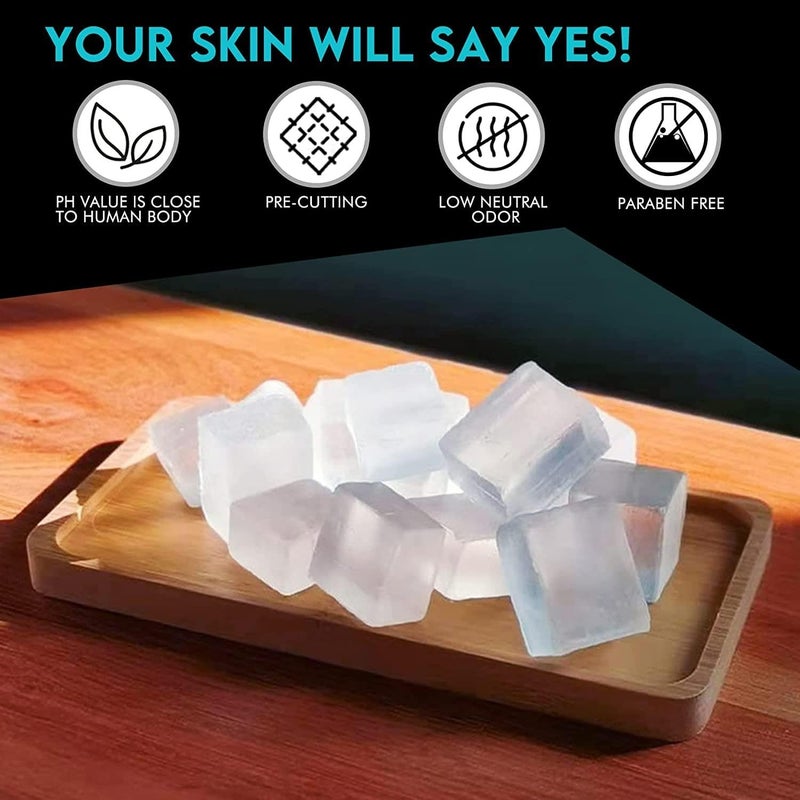ASHA PreCutted Glycerine Transparent Soap Base Making Material 1 kg  Effortless Elegance PreCut Transparent Soap Base for Instant Artisanal Creations - Image 3
