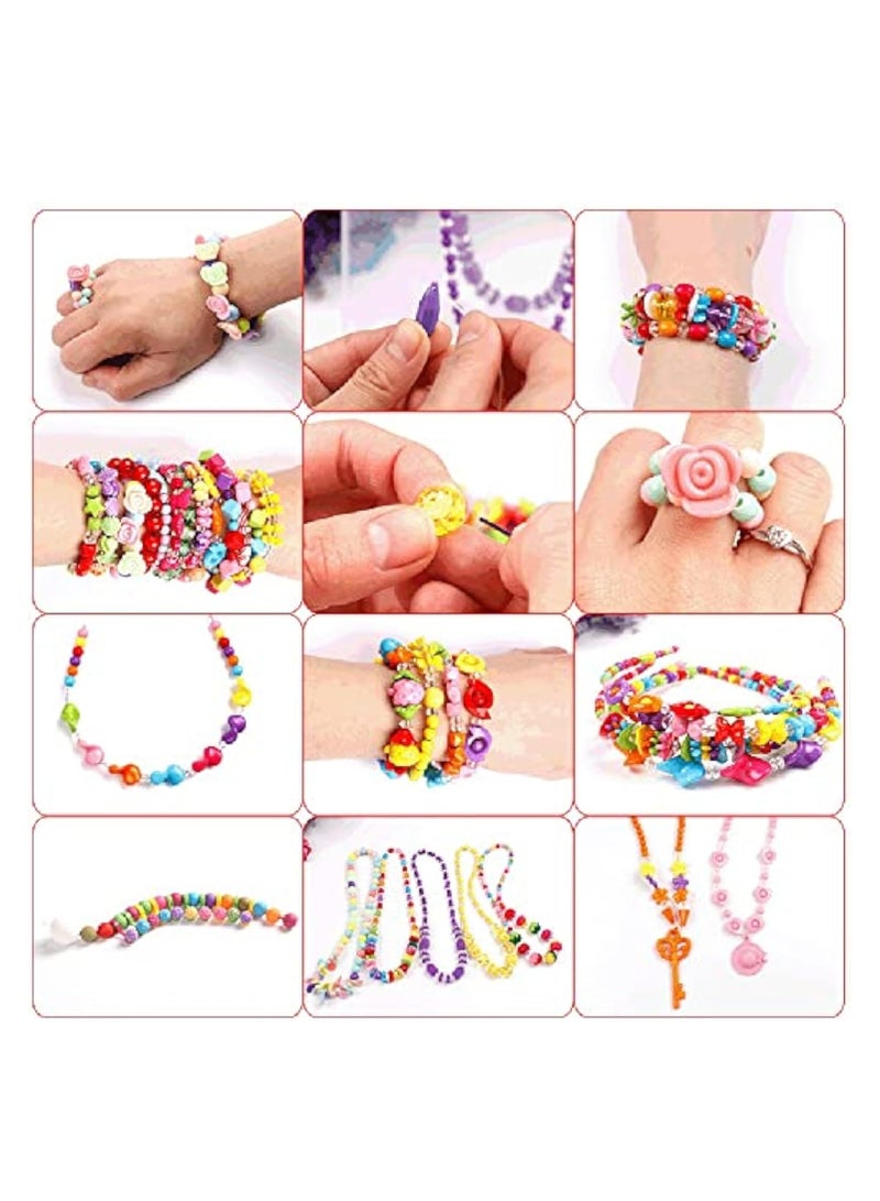KASTWAVE Bracelets DIY Beads, Beads for Jewelry Bracelet Making Kit, Bead Craft Kit, Glass Seed Letter Art Craft, Small Beads Friendship Bracelet Kit, DIY Art Craft Girls Gifts - Image 4