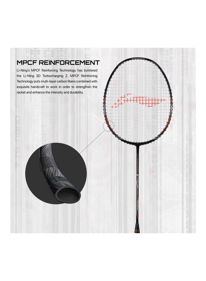 Li-Ning Turbo Charging Z Combat Carbon Fibre UnStrung Badminton Racket with Free Full Cover (Black/Copper) - Image 2