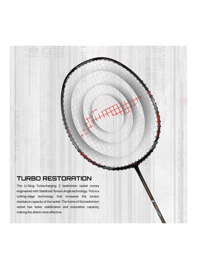 Li-Ning Turbo Charging Z Combat Carbon Fibre UnStrung Badminton Racket with Free Full Cover (Black/Copper) - Image 4