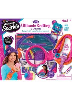 Cra-Z-Art Cra-Z-Art Shimmer 'n Sparkle 5-in-1 Ultimate Knitting Station  - Image 1