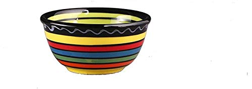 Caffeine Ceramic Handmade Multicolor katori Bowl Set of 1 - Image 1