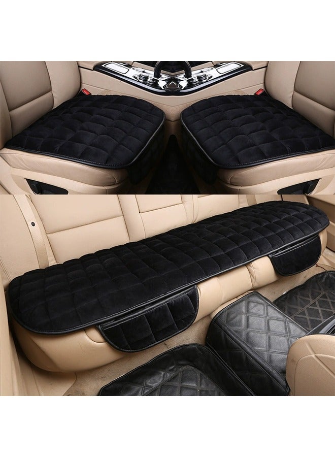 Loquat ﻿ 3pcs Universal Car Seat Cushion Set,Car Seat Cushion with Non Slip Bottom,3D Breathable and Heat Resistant for Auto Supplies Include 1 Pair Front Driver Seat Pad Mat And 1 Rear Bench Cover Univers - Image 2
