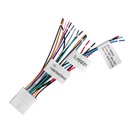 HUSUKU 20-pin Headunit/Radio Wiring Harness with Steering Wheel Switch Wires Compatible with Subaru/2007-2019 Nissan | Upgraded Version of The Metra 70-7552 | Harness Includes VSS and SWC pins - Image 1