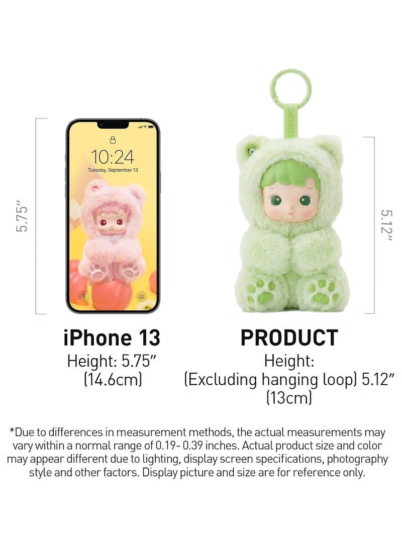 HACIPUPU Gummy Bear Series Vinyl Plush Pendant Keychain – Cute Green Bear Stuffed Animal Doll Bag Charm | Soft Fluffy Action Figure Keyring for Backpack | Kawaii Collectible Gift for Girls Boys Birthday - Image 2