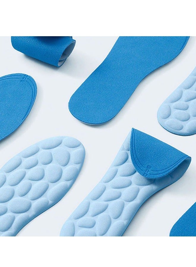 2 Pairs Shoes Insert Orthopedic Shoe Insoles, Breathable Sponge Relieve Plantar Fasciitis Heel Pain Sole Support, Non Slip Massage Insoles for Running Hiking Working 41-44 (Blue) - Image 5