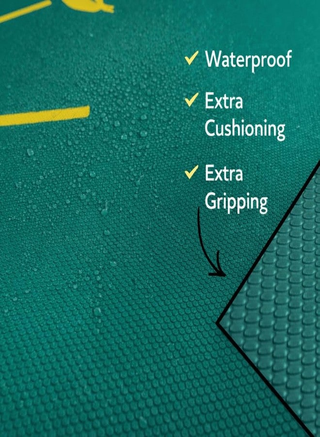 AXON 6mm Yoga Mat Green with Alignment Guidelines Carrying Strap Premium EVA Comfort Grip - Image 4