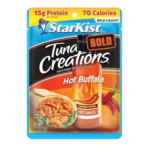 StarKist Tuna Creations BOLD Hot Buffalo Pouch 26 oz  1 Pack Wild Caught High Protein Shelf Stable Seafood Gluten Free No Draining Ready to Eat for Salads and Sandwiches - Image 1