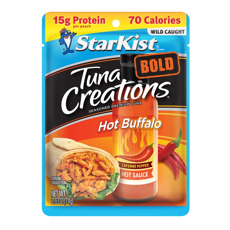 StarKist Tuna Creations BOLD Hot Buffalo Pouch 26 oz  1 Pack Wild Caught High Protein Shelf Stable Seafood Gluten Free No Draining Ready to Eat for Salads and Sandwiches - Image 3