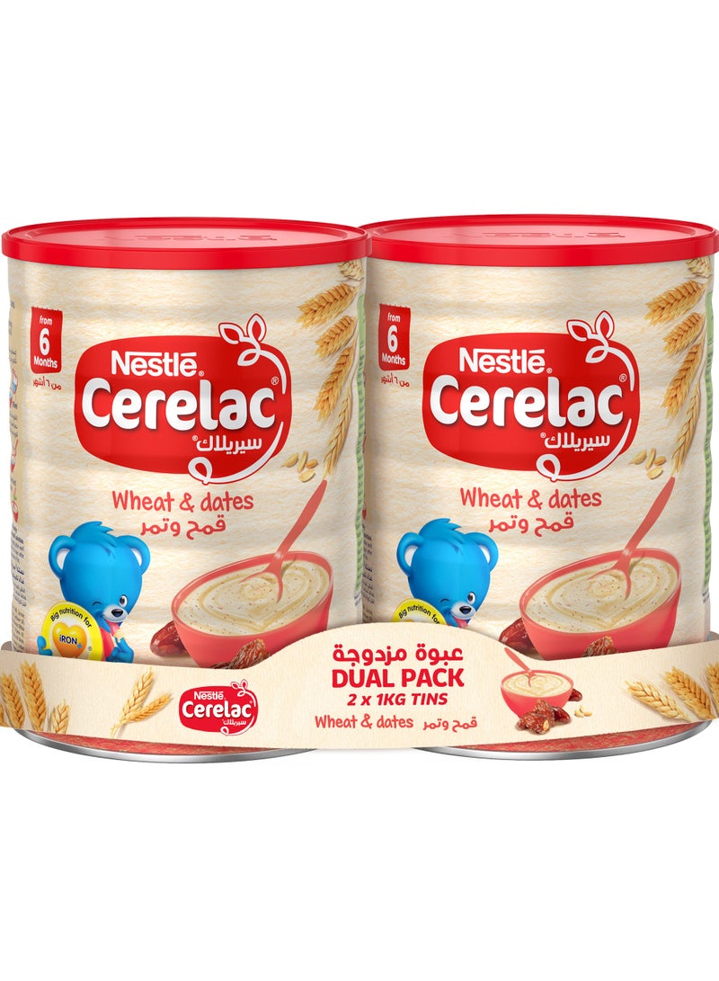 Cerelac Wheat and Dates Dual Pack 2 x 1000g - Image 1