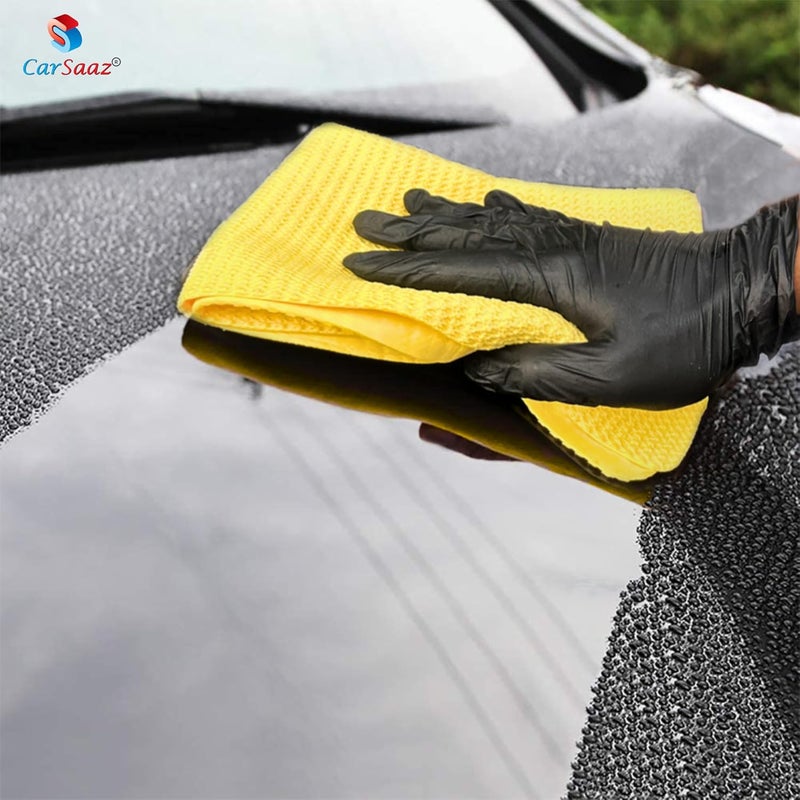 CAR SAAZ منشفة جلد الشامواه فائقة الامتصاص من بولي فينيل الكحول (PVA) من كارساز لتنظيف السيارة/المكتب/المنزل - سعة امتصاص فائقة تصل إلى 250 مل من الماء (40×30 سم) - Image 2