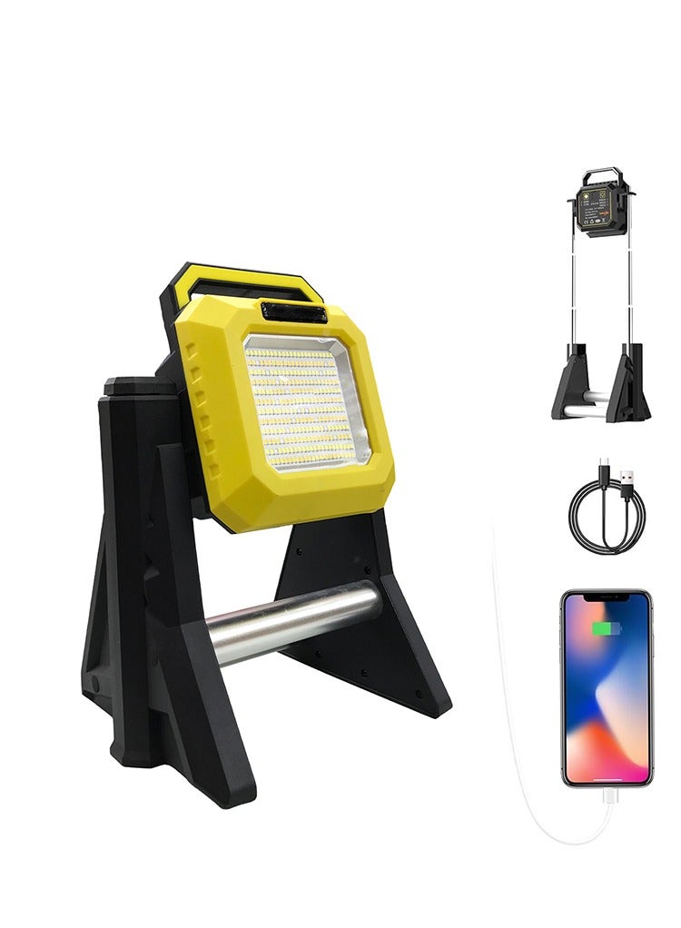 MR.SMART Mr Smart LED Work Light with Stand, 15000mAh Battery, 160 LED, 3 Brightness Modes, USB Charging Port - Image 1