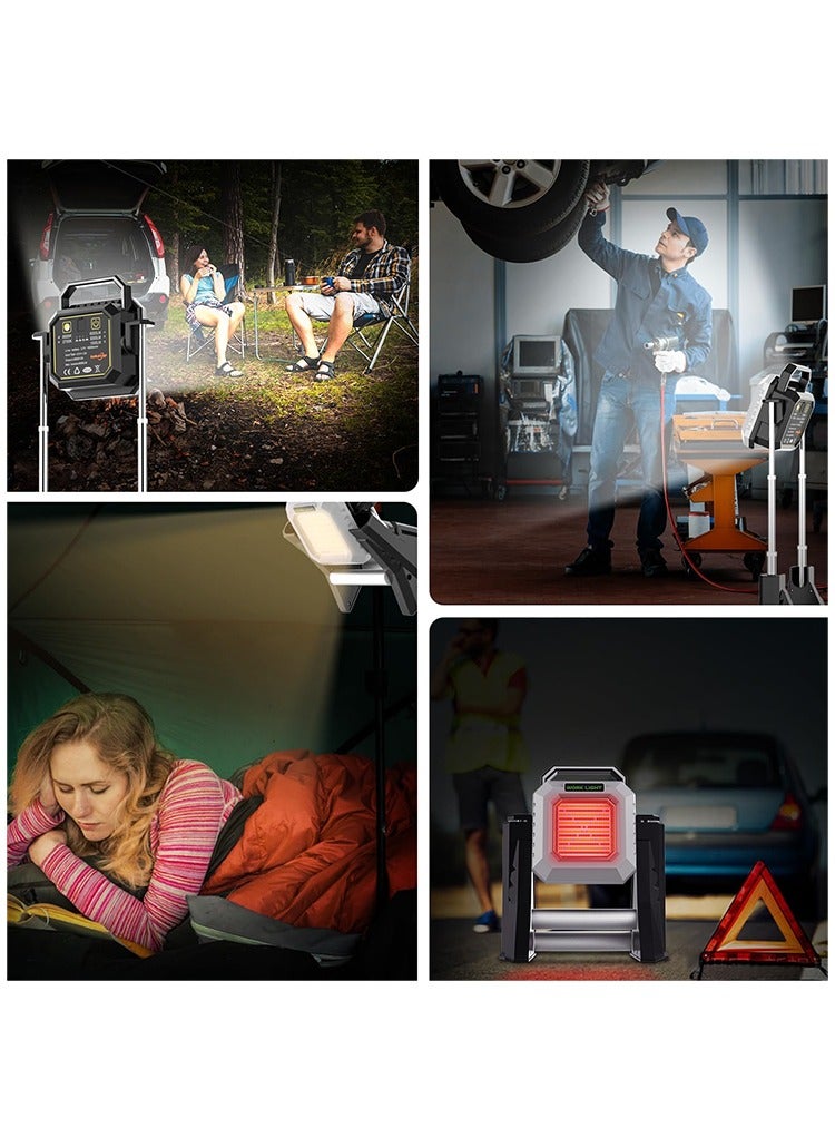 MR.SMART Mr Smart LED Work Light with Stand, 15000mAh Battery, 160 LED, 3 Brightness Modes, USB Charging Port - Image 5
