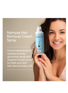 NAMYAA Namyaa Hair Removal Cream Spray | Painless Body Hair Removal for Legs, Underarm & Bikini line Spray (1)  - Image 2
