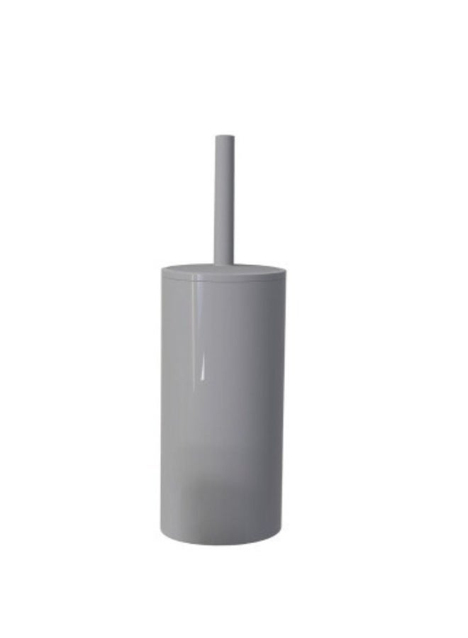 بريمانوفا مجموعة إكسسوارات الحمام البلاستيكية فلوريس المكونة من 5 قطع تتضمن سلة مهملات سعة 6 لتر وفرشاة مرحاض 18 × 18 × 25 سم وموزع صابون 10 × 10 × 23 سم وحامل فرشاة أسنان وطبق صابون بلاستيكي رمادي - Image 4