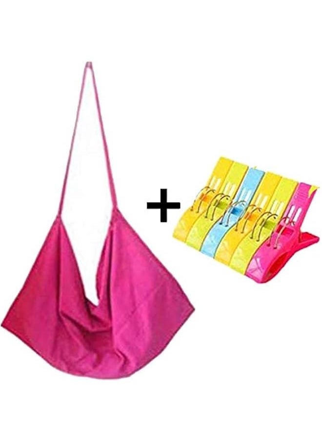 Generic - Sun Beach Chair Cover Towel Pool Chair Cover with Side Pockets Chaise Lounge Cover Lounger Mate for Sunbathing Lounger Hotel Garden Holiday Garden Pool, Pink - Image 1