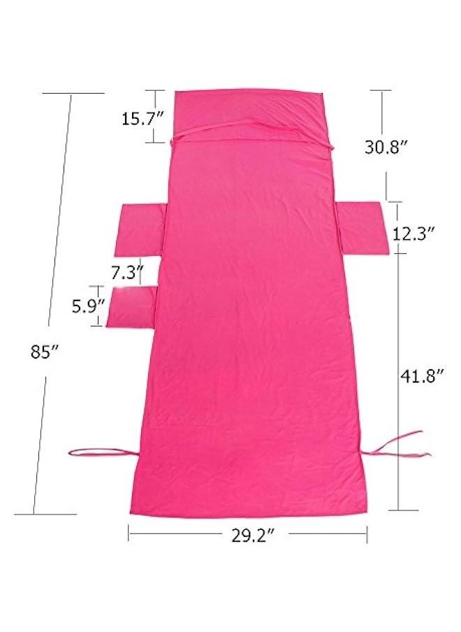 Generic - Sun Beach Chair Cover Towel Pool Chair Cover with Side Pockets Chaise Lounge Cover Lounger Mate for Sunbathing Lounger Hotel Garden Holiday Garden Pool, Pink - Image 1