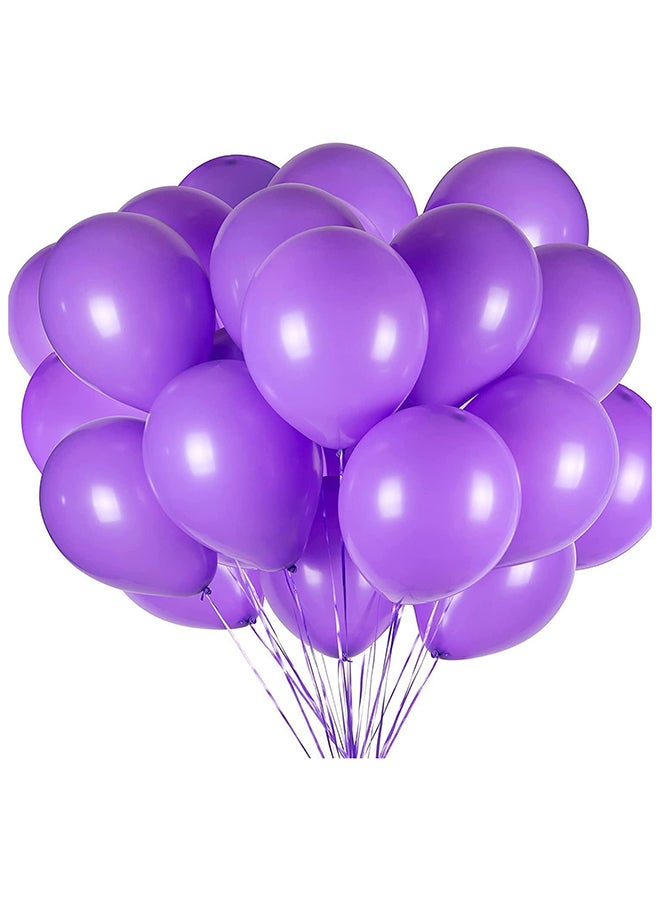 بالونات حفلات جولد إيدج 100 عبوة، بالونات لاتكس 12 بوصة مملوءة بالهيليوم أو الهواء للأولاد والبنات حفلات عيد الميلاد والزفاف وحفلات استقبال المواليد وكشف الجنس والتخرج وزينة المنزل والفعاليات باللون الأرجواني - Image 1