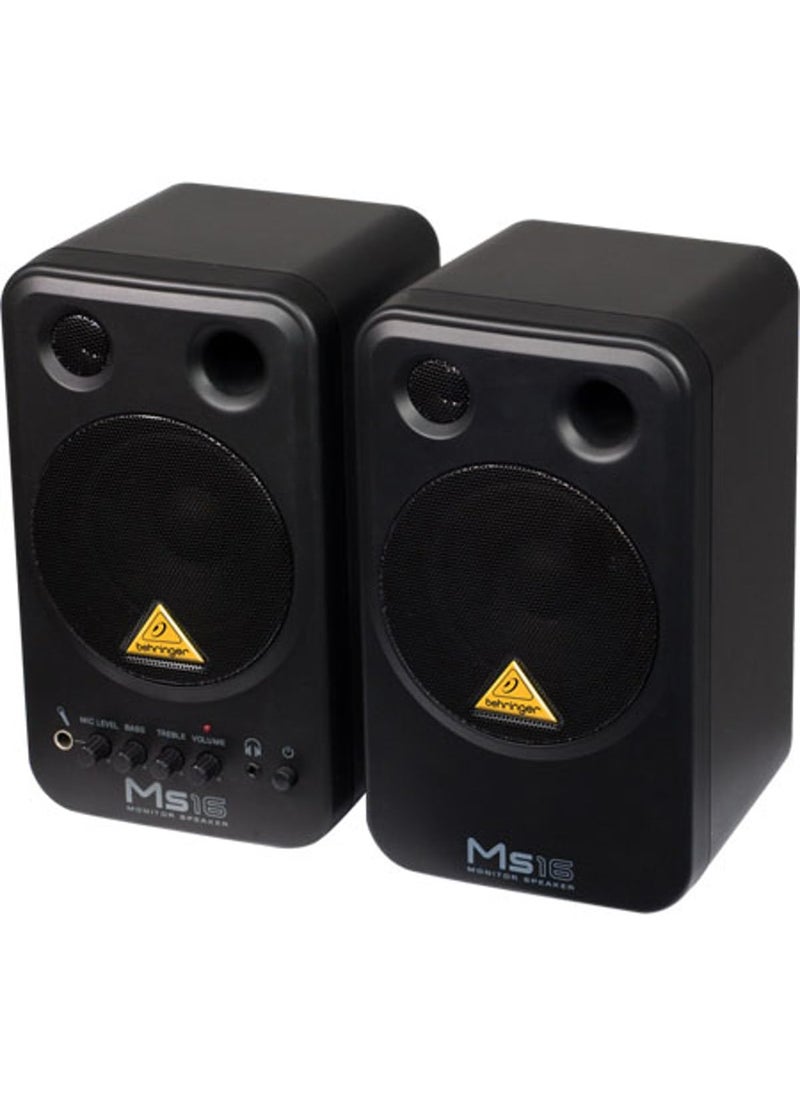 behringer Behringer MS16 16-Watt Powered Monitor System  - Image 4