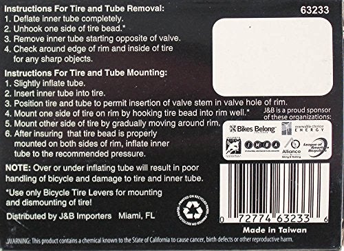 Sunlite Bicycle Tube 12-1/2 x 2-1/4 (1.75) Angled 70 Degree SCHRADER valve - Image 4