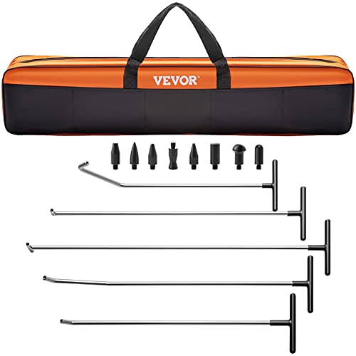 VEVOR Rods Dent Removal Kit, 21 Pcs Paintless Dent Repair Rods, Stainless Steel Dent Rods, Whale Tail Dent Repair Tools, Professional Hail Dent Removal Tool For Minor Dents, Door Dings And Hail Damage - Image 1
