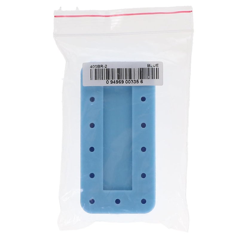 Plasdent 400BR-2 Rectangular 14 Dental Bur Block Blue, 3" x 1.5" x 0.5", Magnetic, 14 Burs Capacity, Autoclavable - Image 4