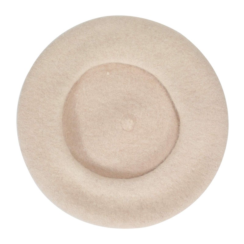 ZLYC Wool Beret Hat Classic Solid Color French Beret for Women (Beige) - Image 5