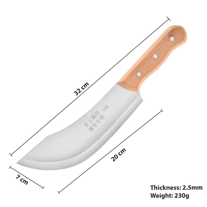 Captoola سكين لحم كابتولا سكين تقطيع سكين جزار سكين مطبخ من الفولاذ المقاوم للصدأ سكين صيني لأدوات الطهي سكاكين شيف وجزار مع عصا شحذ سكاكين عبوة من 2 - Image 2