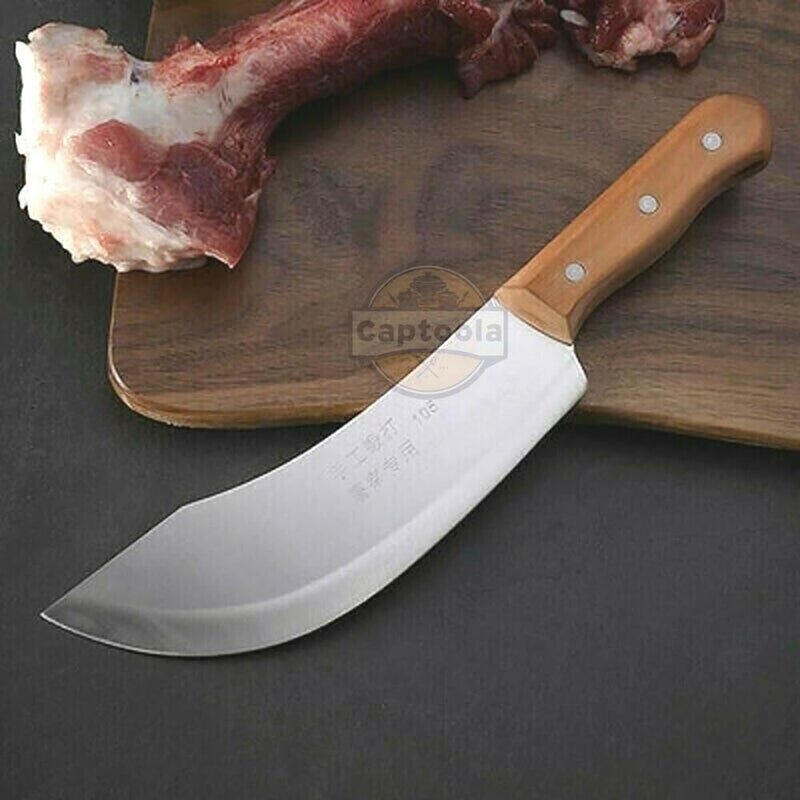 Captoola سكين لحم كابتولا سكين تقطيع سكين جزار سكين مطبخ من الفولاذ المقاوم للصدأ سكين صيني لأدوات الطهي سكاكين شيف وجزار مع عصا شحذ سكاكين عبوة من 2 - Image 5