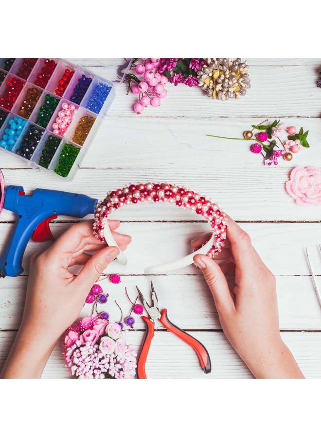 Hestya أطواق رأس بلاستيكية بيضاء DIY 1 بوصة عادية بدون أسنان لأشرطة الشعر عادية للنساء في عيد الهالوين وعيد الميلاد - Image 5