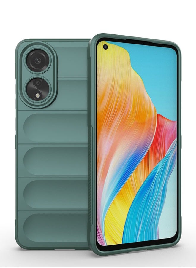 ماركة غير محددة مناسب لهاتف OPPO A78 4G Magic Shield مضاد للسقوط للهاتف المحمول باللون الأخضر  - Image 1