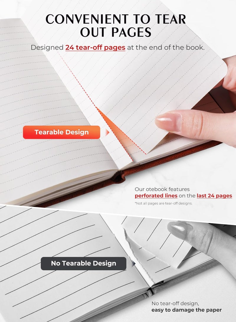 AISBUGUR Pocket Notebook, Small Notebook, Total 320 Pages 2-Pack, 3.7" x 5.7" Pocket Notebook (2 Pack, Brown1) - Image 3