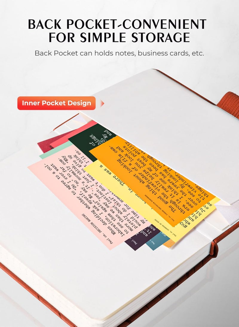 AISBUGUR Pocket Notebook, Small Notebook, Total 320 Pages 2-Pack, 3.7" x 5.7" Pocket Notebook (2 Pack, Brown1) - Image 4