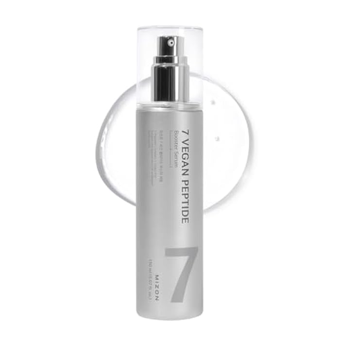 MIZON 7 Vegan Peptide Booster Serum Korean Anti-Aging Face Serum with Niacinamide & Hyaluronic Acid Hydrating Firming & Smoothing Skincare for Fine Lines & Skin Repair – 5.07 fl oz - Image 1