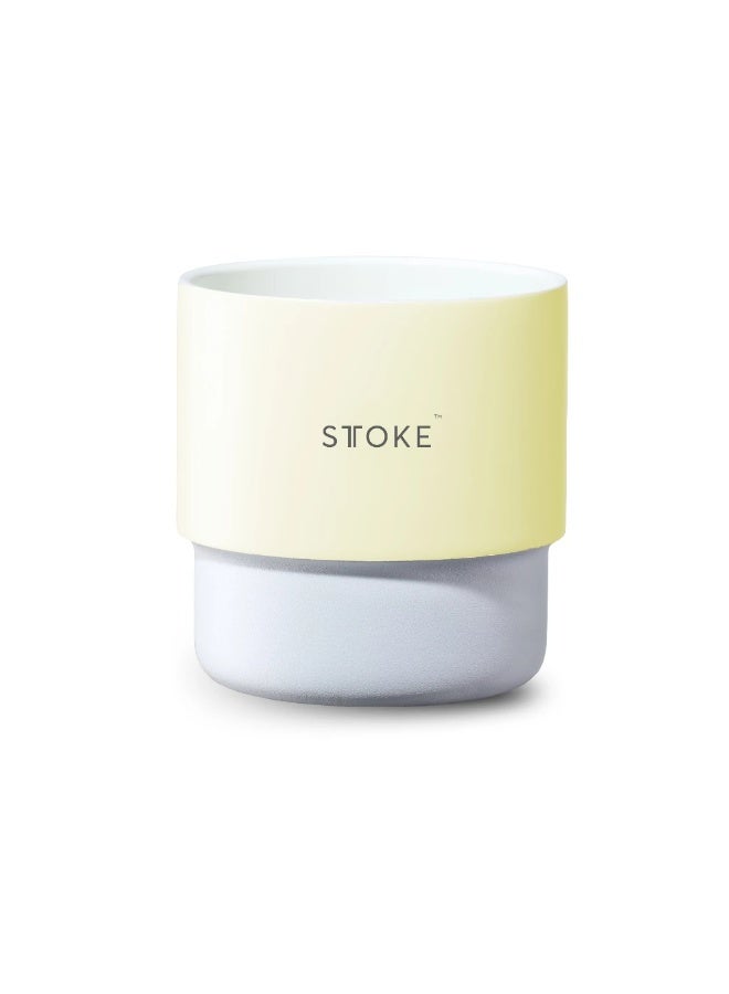 STTOKE Ceramic Insulated Coffee/Tea Cup - 207ml/7oz | Swirl Cup Home Collection(Yellow Limoncello) - Image 1