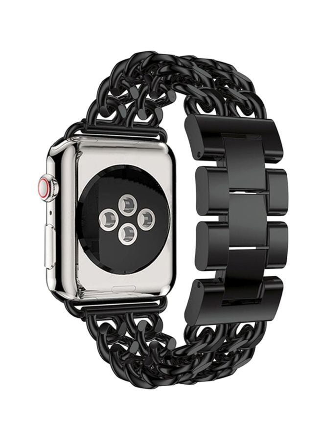 Voberry Metal Replacement Watch Band For Apple Watch Series 4 44mm Black - Image 2