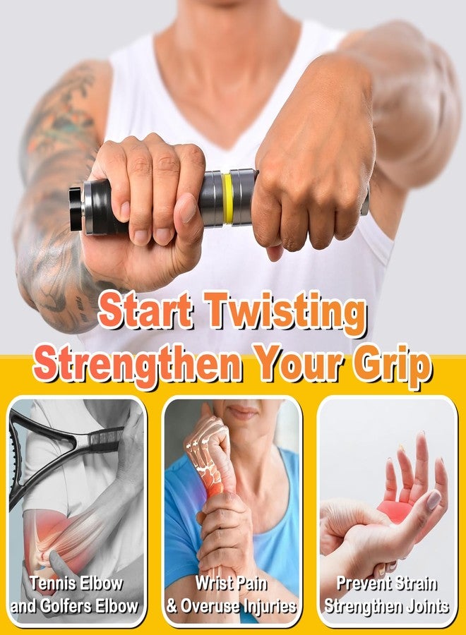 Coniflor Grip Strength Trainer, Adjustable Resistance for Hand, Wrist & Forearm Strengthener with All-Metal Build, Portable Wrist Roller Exercise Equipment for Home Gym - Image 2