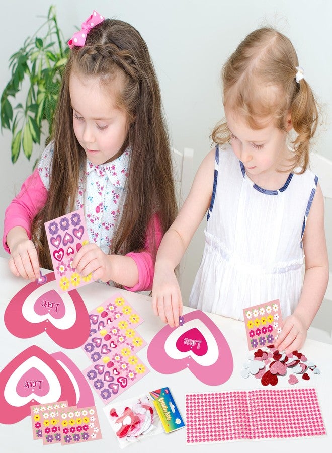 BeYumi Heart Wreath Craft Kit - 24Pcs Mother's Day Make Your Own Hanging Wreath Ornament for Kids Glitter Foam Heart and Flower Stickers Thankful Love Gift DIY Set Home School Classroom Fun Activities - Image 5