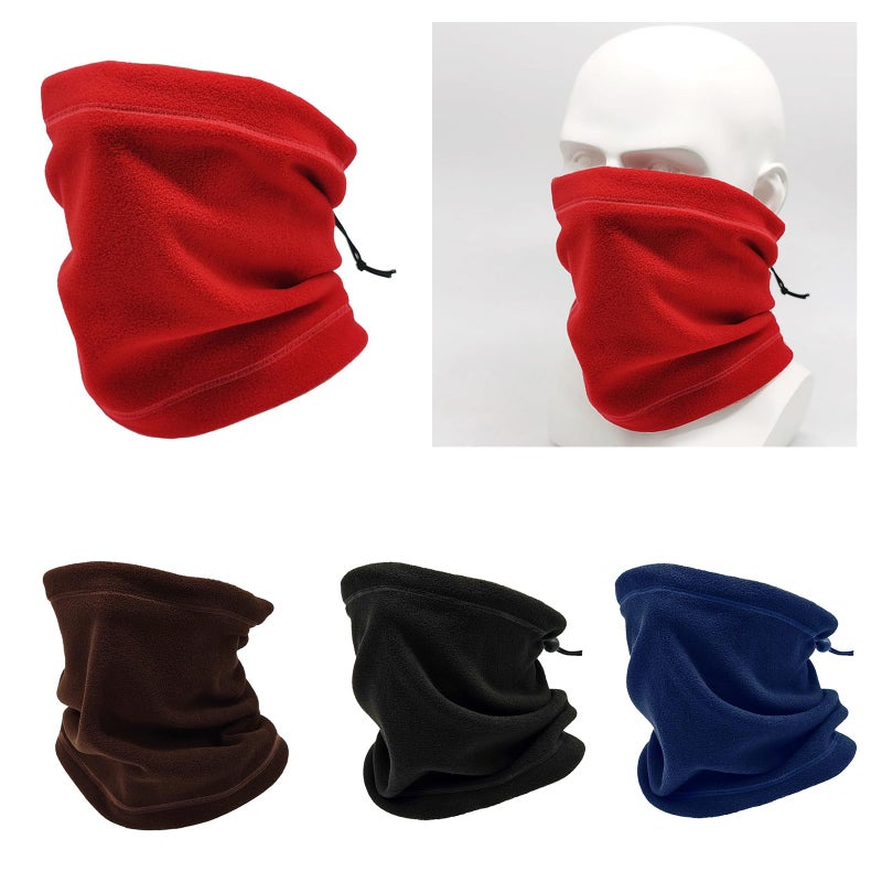 Black Fleece Sports Neck Gaiter Face Snood For Motorcycle Cycling Outdoor - Image 3