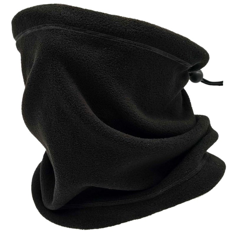 Black Fleece Sports Neck Gaiter Face Snood For Motorcycle Cycling Outdoor - Image 2