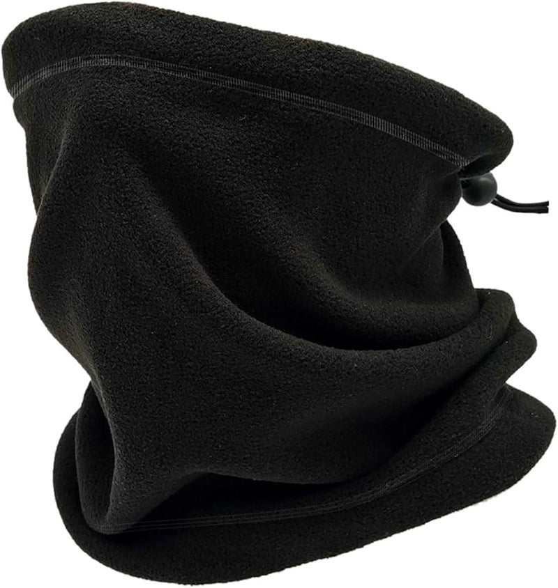 Black Fleece Sports Neck Gaiter Face Snood For Motorcycle Cycling Outdoor - Image 1