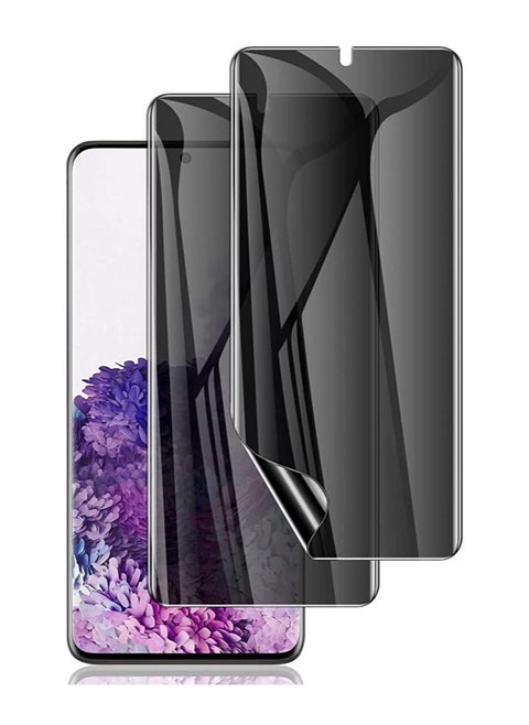 [2 Pack] Galaxy S20 Plus Privacy Screen Protector, Anti-Spy Flexibel Film TPU Screen Protector for Galaxy S20 Plus, S20+ 2020 6.7 Inch [Support Fingerprint ID] [Case Friendly] [Full Coverage] - Black