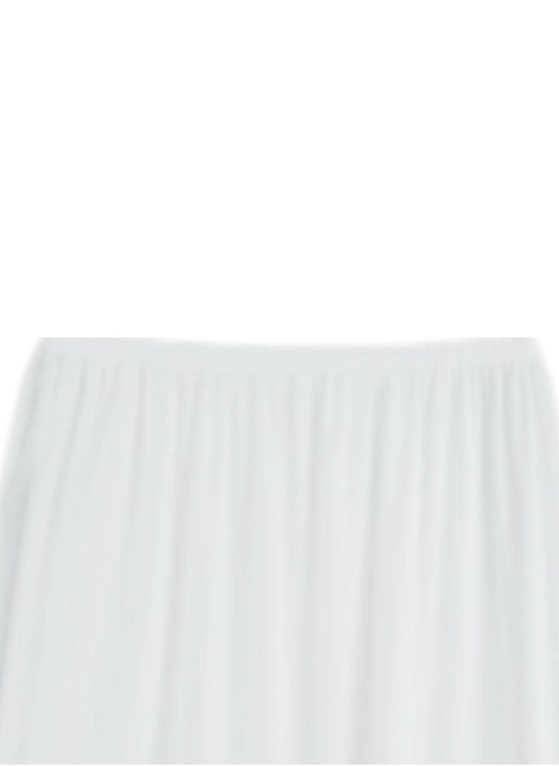 City Rose Skirt Soft , Durable and Cold inner Nylon with Elasticized Waistband and Small Lace Women white  - Image 3
