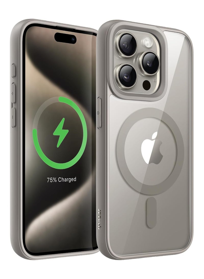 Denx Magnetic Case for iPhone 12 Pro Max [Shockproof & Slim] Clear Hard Back Cover with high-Grade Protection | Natural Titanium - Image 1