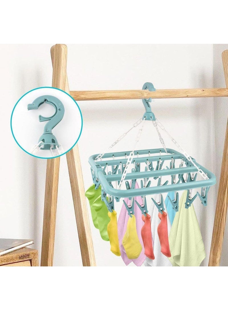 360° Rotating Underwear Dryer - 20 Clips Included - Ideal for drying socks, underwear, and baby clothes in the bathroom or balcony. LO - Image 3