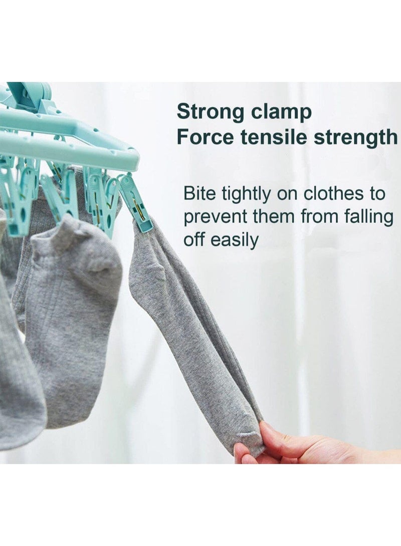 360° Rotating Underwear Dryer - 20 Clips Included - Ideal for drying socks, underwear, and baby clothes in the bathroom or balcony. LO - Image 2