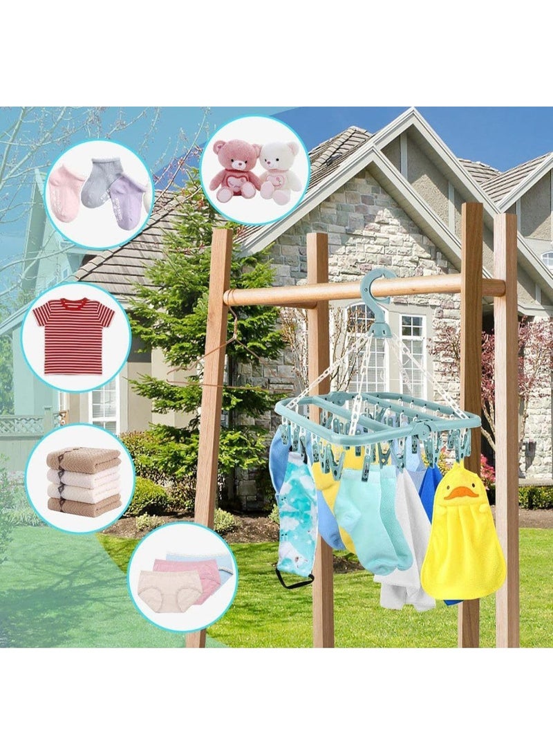 360° Rotating Underwear Dryer - 20 Clips Included - Ideal for drying socks, underwear, and baby clothes in the bathroom or balcony. LO - Image 4