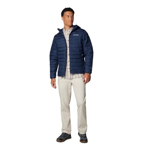 Columbia Men's Powder Lite II Hooded Jacket, Collegiate Navy, Small - Image 3