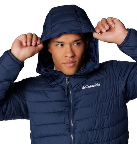 Columbia Men's Powder Lite II Hooded Jacket, Collegiate Navy, Small - Image 5
